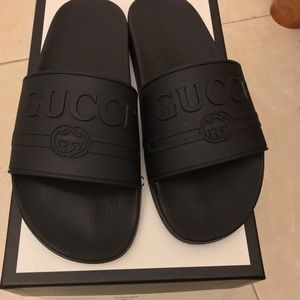 Gucci Logo Rubber Slide Sandal Uk Size 8